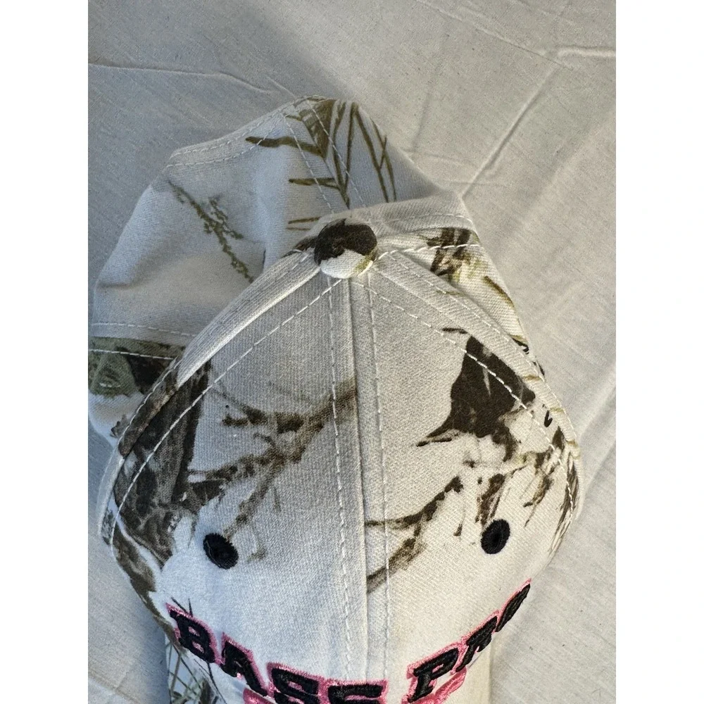 Bass Pro Shops White Pink Camo Women's Adjustable Hat Cap
